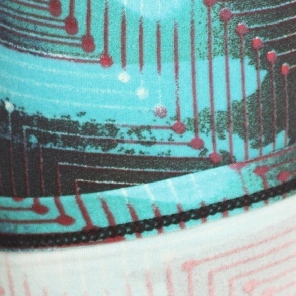 LEGGINGS DEPOT KIDS Multi Print Teal Full Length Leggings Size L/XL NWT - Picture 3 of 3